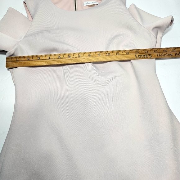 Calvin Klein Blush Pink Off-Shoulder Midi Dress Sz 4 Womens - Picture 9 of 13